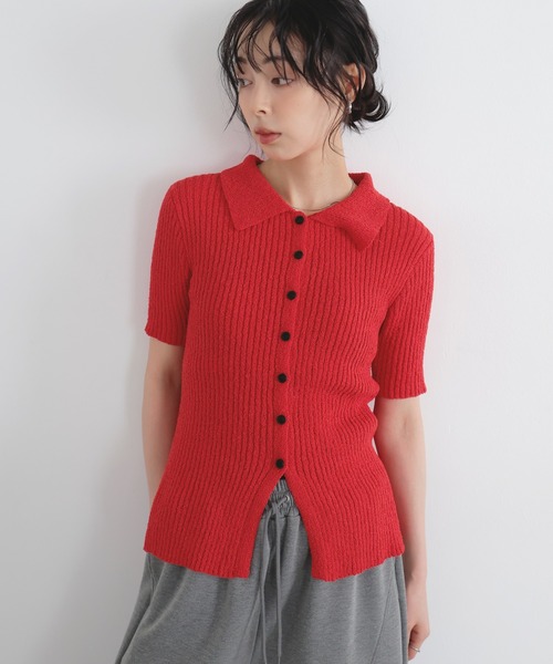 ニット　専用 ミックスサマーポロニット（ニット/セーター）｜LIAN（リアン）の