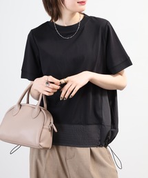 A.N.L（エーエヌエル　レーベル）の「A.N.L 異素材切り替え配色プルオーバー 半袖（Tシャツ/カットソー）」