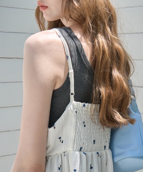 Birthday room（バースデイルーム）の「小花柄ティアードチュニック/Small floral print tiered tunic（チュニック・レディース・ホワイト/ブラック・FREE）」の7枚目の写真