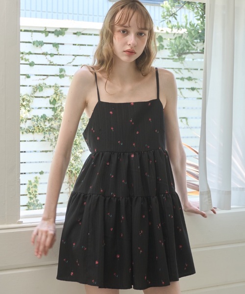 Birthday room（バースデイルーム）の「小花柄ティアードチュニック/Small floral print tiered tunic（チュニック・レディース・ホワイト/ブラック・FREE）」の11枚目の写真
