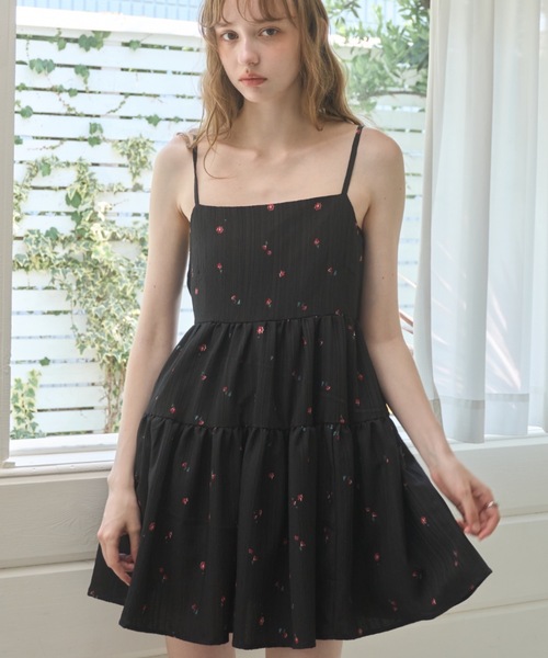 Birthday room（バースデイルーム）の「小花柄ティアードチュニック/Small floral print tiered tunic（チュニック・レディース・ホワイト/ブラック・FREE）」の14枚目の写真