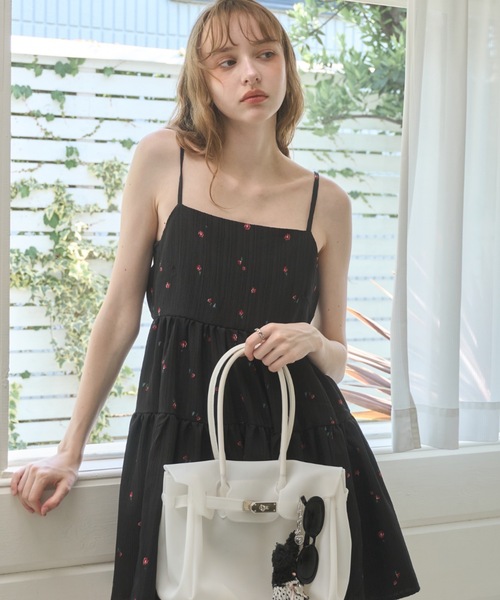 Birthday room（バースデイルーム）の「小花柄ティアードチュニック/Small floral print tiered tunic（チュニック・レディース・ホワイト/ブラック・FREE）」の16枚目の写真