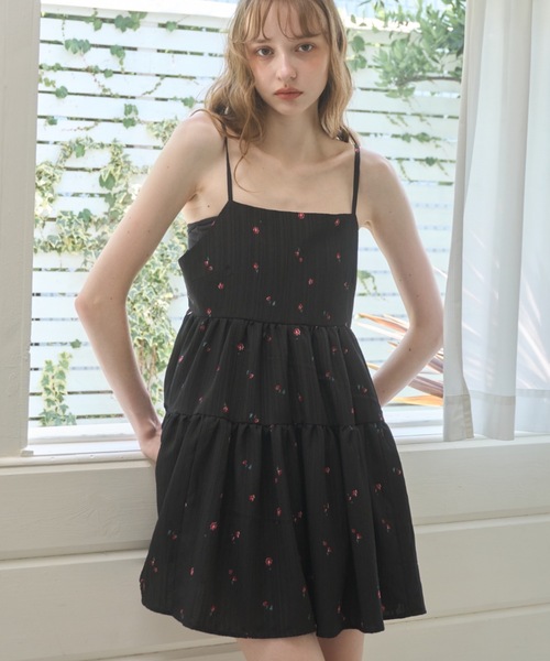 Birthday room（バースデイルーム）の「小花柄ティアードチュニック/Small floral print tiered tunic（チュニック・レディース・ホワイト/ブラック・FREE）」の19枚目の写真
