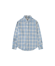 SITP5273 KUWAMURA リエルチェックシャツ_スカイブルー