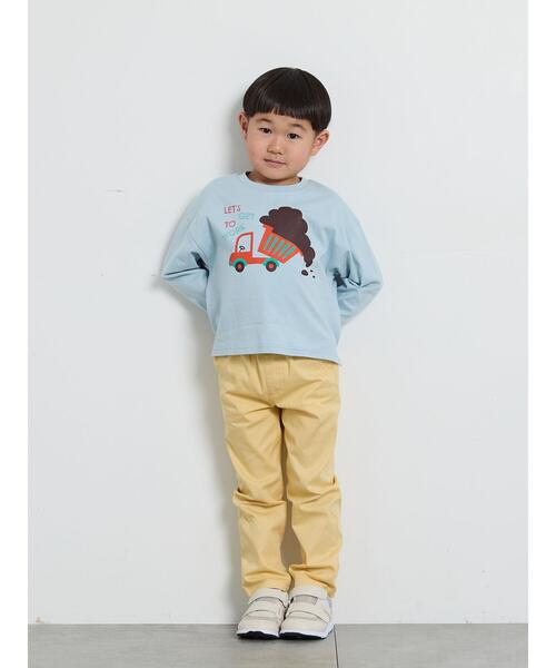 Samansa Mos2 Lagom(サマンサモスモスラーゴム)の「はたらく車プリントロンT(Tシャツ/カットソー・キッズ・イエロー/ネイビー/サックスブルー・95/120/110/100/130)」の7枚目の写真