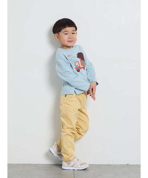 Samansa Mos2 Lagom(サマンサモスモスラーゴム)の「はたらく車プリントロンT(Tシャツ/カットソー・キッズ・イエロー/ネイビー/サックスブルー・95/120/110/100/130)」の8枚目の写真