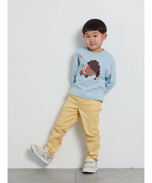Samansa Mos2 Lagom(サマンサモスモスラーゴム)の「はたらく車プリントロンT(Tシャツ/カットソー・キッズ・イエロー/ネイビー/サックスブルー・95/120/110/100/130)」の9枚目の写真