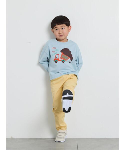 Samansa Mos2 Lagom(サマンサモスモスラーゴム)の「はたらく車プリントロンT(Tシャツ/カットソー・キッズ・イエロー/ネイビー/サックスブルー・95/120/110/100/130)」の10枚目の写真