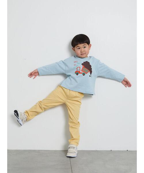 Samansa Mos2 Lagom(サマンサモスモスラーゴム)の「はたらく車プリントロンT(Tシャツ/カットソー・キッズ・イエロー/ネイビー/サックスブルー・95/120/110/100/130)」の12枚目の写真