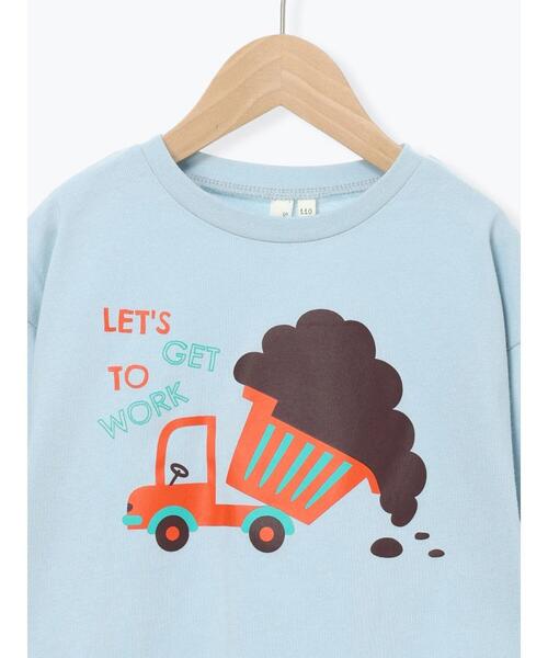 Samansa Mos2 Lagom(サマンサモスモスラーゴム)の「はたらく車プリントロンT(Tシャツ/カットソー・キッズ・イエロー/ネイビー/サックスブルー・95/120/110/100/130)」の15枚目の写真