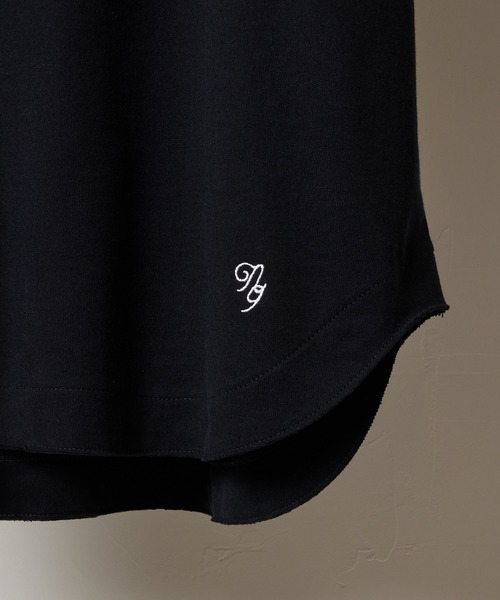 TTのぺージです PREMIUM COTTON CURVED HEM HENRY NECK T-SHIRT / プレミアム コットン
