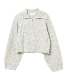 ビッグカラー ダブルジップ ニット