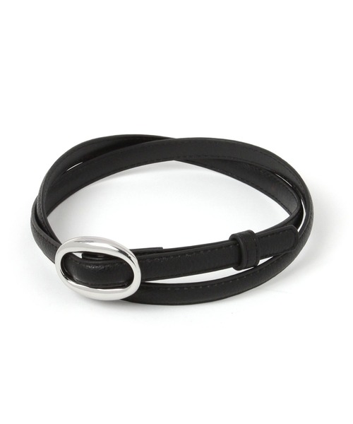 GLOBAL WORK（グローバルワーク）の「ピンレスラウンド細ベルト/659188（ベルト・レディース・ダークブラウン/ブラック・FREE）」の2枚目の写真