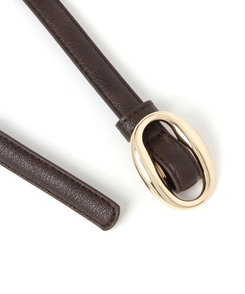GLOBAL WORK（グローバルワーク）の「ピンレスラウンド細ベルト/659188（ベルト・レディース・ダークブラウン/ブラック・FREE）」の5枚目の写真