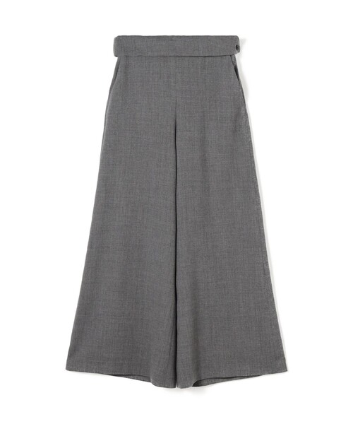 DES PRES（デ・プレ）の「ウールジョーゼット ワイドフレアパンツ（スラックス・レディース・ブラック/グレー・36/34）」の2枚目の写真