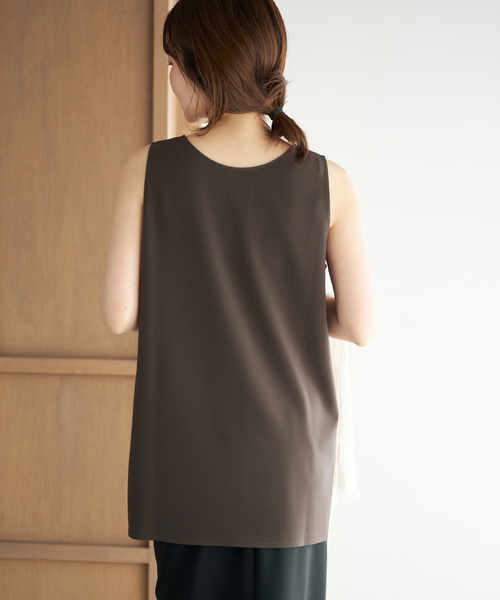 plage（プラージュ）の「Minimal Long タンクトップ（タンクトップ・レディース・チャコールグレー/ベージュ・FREE）」の18枚目の写真
