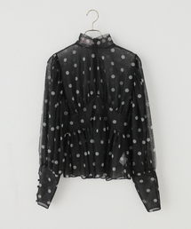 VIVIANO（ヴィヴィアーノ）の「【VIVIANO / ヴィヴィアーノ】 A Pois Tulle Chemisette（シャツ/ブラウス）」