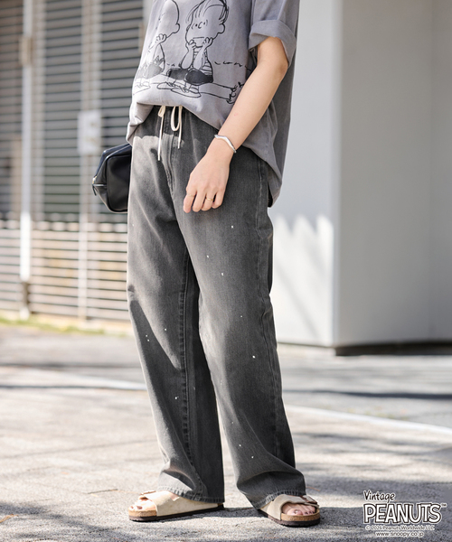 FRAMeWORK(フレームワーク)の「JOHNBULL/ジョンブル デニムワイドイージーパンツ(デニムパンツ・レディース・ダークブルー/スミクロ・MEDIUM/SMALL)」の3枚目の写真