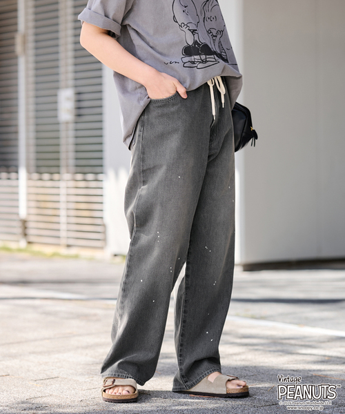 FRAMeWORK(フレームワーク)の「JOHNBULL/ジョンブル デニムワイドイージーパンツ(デニムパンツ・レディース・ダークブルー/スミクロ・MEDIUM/SMALL)」の8枚目の写真