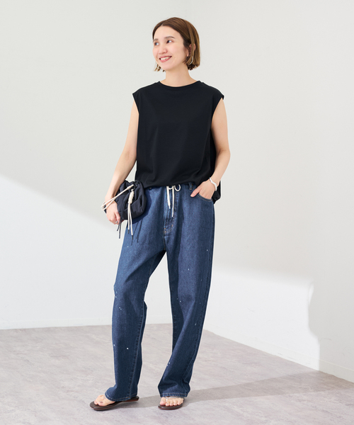 FRAMeWORK(フレームワーク)の「JOHNBULL/ジョンブル デニムワイドイージーパンツ(デニムパンツ・レディース・ダークブルー/スミクロ・MEDIUM/SMALL)」の12枚目の写真