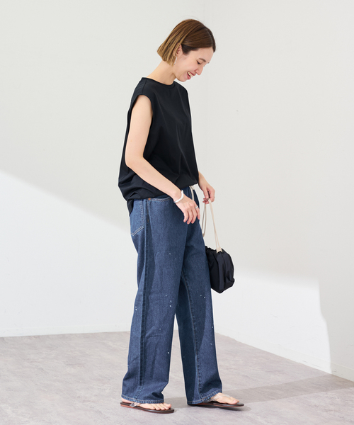 FRAMeWORK(フレームワーク)の「JOHNBULL/ジョンブル デニムワイドイージーパンツ(デニムパンツ・レディース・ダークブルー/スミクロ・MEDIUM/SMALL)」の14枚目の写真