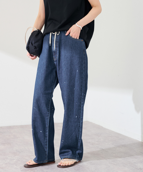 FRAMeWORK(フレームワーク)の「JOHNBULL/ジョンブル デニムワイドイージーパンツ(デニムパンツ・レディース・ダークブルー/スミクロ・MEDIUM/SMALL)」の15枚目の写真