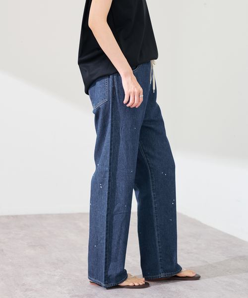 FRAMeWORK(フレームワーク)の「JOHNBULL/ジョンブル デニムワイドイージーパンツ(デニムパンツ・レディース・ダークブルー/スミクロ・MEDIUM/SMALL)」の16枚目の写真