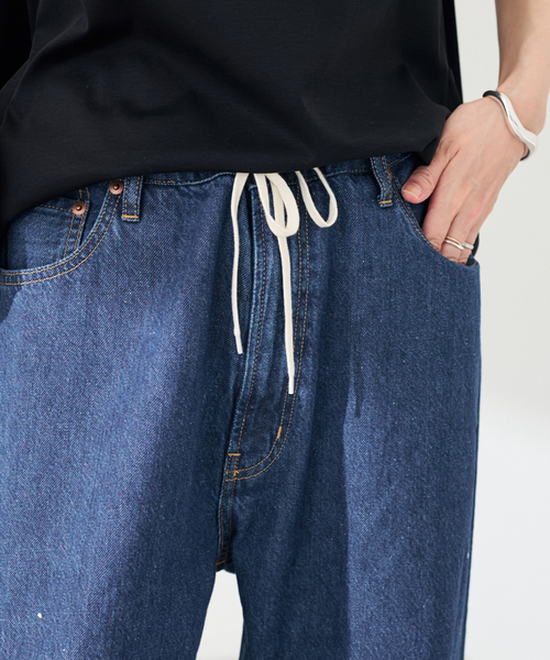 FRAMeWORK(フレームワーク)の「JOHNBULL/ジョンブル デニムワイドイージーパンツ(デニムパンツ・レディース・ダークブルー/スミクロ・MEDIUM/SMALL)」の18枚目の写真