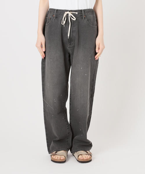 FRAMeWORK(フレームワーク)の「JOHNBULL/ジョンブル デニムワイドイージーパンツ(デニムパンツ・レディース・ダークブルー/スミクロ・MEDIUM/SMALL)」の20枚目の写真