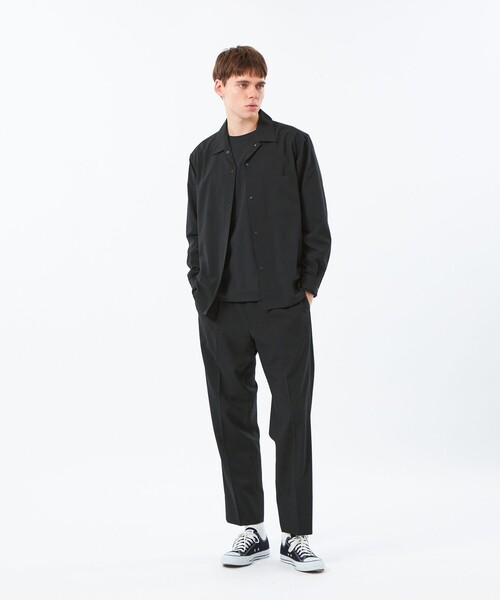 MACKINTOSH PHILOSOPHY(マッキントッシュ フィロソフィー)の「トロッター シャツカバーオール エクストラファイントロピカル(ブルゾン・メンズ・ブラック/チャコールグレー・40/38)」の14枚目の写真