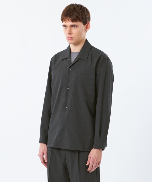 MACKINTOSH PHILOSOPHY(マッキントッシュ フィロソフィー)の「トロッター シャツカバーオール エクストラファイントロピカル(ブルゾン・メンズ・ブラック/チャコールグレー・40/38)」の4枚目の写真