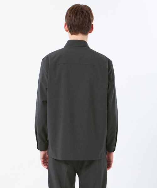 MACKINTOSH PHILOSOPHY(マッキントッシュ フィロソフィー)の「トロッター シャツカバーオール エクストラファイントロピカル(ブルゾン・メンズ・ブラック/チャコールグレー・40/38)」の5枚目の写真
