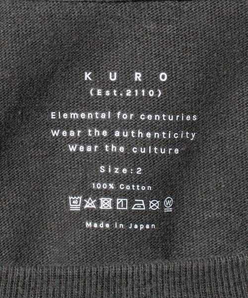 KURO(クロ)の「<KURO>ROUND SHAPE DYED TEE K&R/プリント Tシャツ(Tシャツ/カットソー・メンズ・ブラック・M/L)」の7枚目の写真