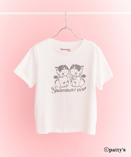 VIS(ビス)の「【SWIMMER×VIS】アソートプリントTシャツ(Tシャツ/カットソー・レディース・ホワイト/チャコールグレー/ホワイト系その他・FREE)」の7枚目の写真