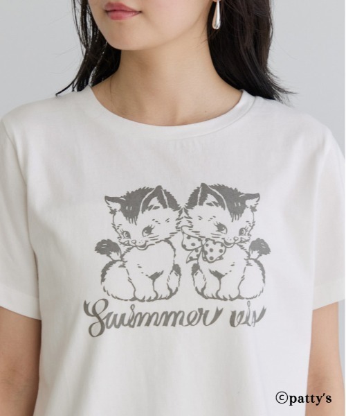 VIS(ビス)の「【SWIMMER×VIS】アソートプリントTシャツ(Tシャツ/カットソー・レディース・ホワイト/チャコールグレー/ホワイト系その他・FREE)」の13枚目の写真