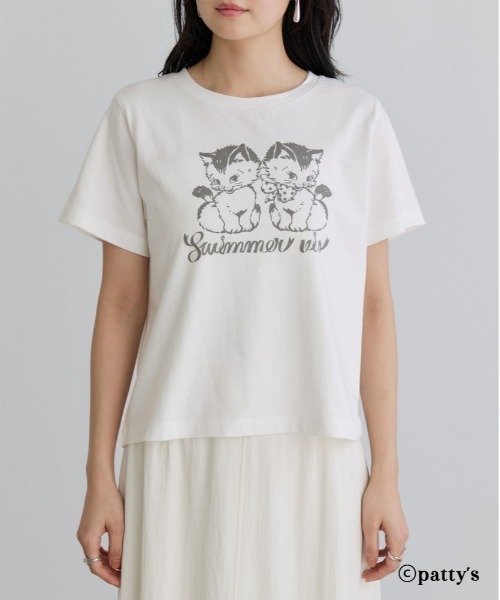 VIS(ビス)の「【SWIMMER×VIS】アソートプリントTシャツ(Tシャツ/カットソー・レディース・ホワイト/チャコールグレー/ホワイト系その他・FREE)」の12枚目の写真