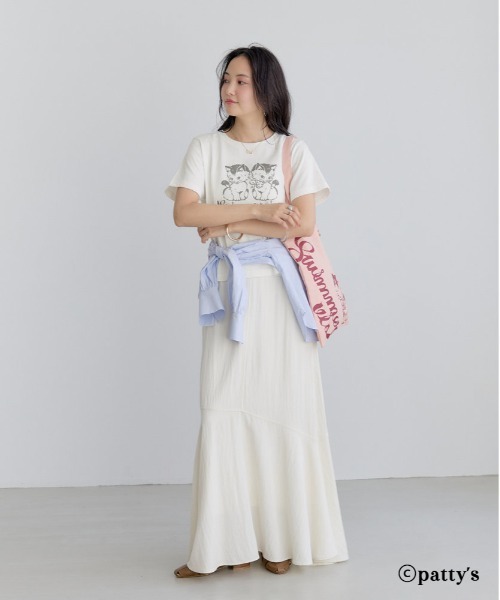 VIS(ビス)の「【SWIMMER×VIS】アソートプリントTシャツ(Tシャツ/カットソー・レディース・ホワイト/チャコールグレー/ホワイト系その他・FREE)」の11枚目の写真