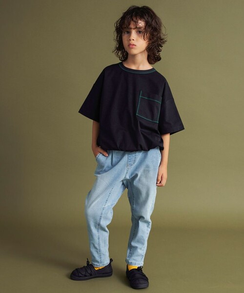 BRANSHES(ブランシェス)の「ガーデナーテーパードデニムパンツ(デニムパンツ・キッズ・グレー/ネイビー/ブルー/カラフル・100/140/110/120/150/130/90/80/160)」の13枚目の写真