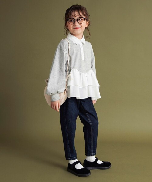 BRANSHES(ブランシェス)の「ガーデナーテーパードデニムパンツ(デニムパンツ・キッズ・グレー/ネイビー/ブルー/カラフル・100/140/110/120/150/130/90/80/160)」の20枚目の写真