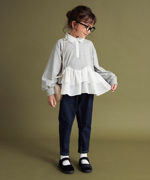 BRANSHES(ブランシェス)の「ガーデナーテーパードデニムパンツ(デニムパンツ・キッズ・グレー/ネイビー/ブルー/カラフル・100/140/110/120/150/130/90/80/160)」の21枚目の写真
