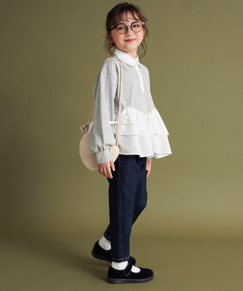 BRANSHES(ブランシェス)の「ガーデナーテーパードデニムパンツ(デニムパンツ・キッズ・グレー/ネイビー/ブルー/カラフル・100/140/110/120/150/130/90/80/160)」の22枚目の写真