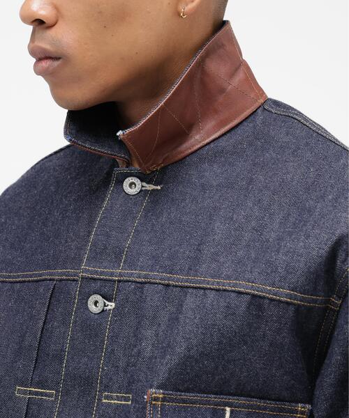 AVIREX(アヴィレックス)の「AVIREX HERITAGE DENIM Type-2 JACKET "LEATHER" / アヴィレックス ヘリテージデニム タイプツージャケット レザー(デニムジャケット・メンズ・ブラウン・36/38/40/42/44)」の8枚目の写真