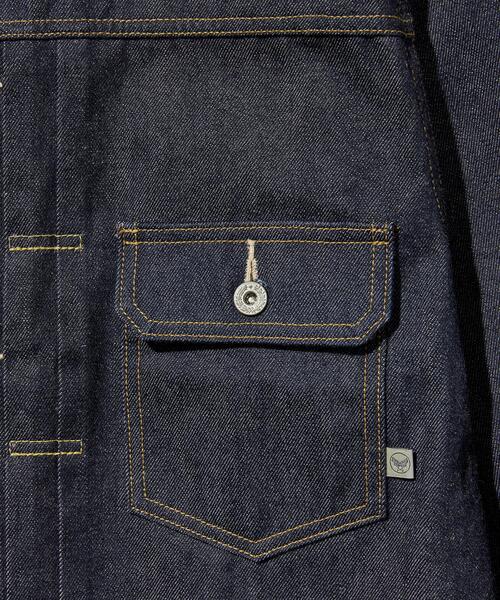AVIREX(アヴィレックス)の「AVIREX HERITAGE DENIM Type-2 JACKET "LEATHER" / アヴィレックス ヘリテージデニム タイプツージャケット レザー(デニムジャケット・メンズ・ブラウン・36/38/40/42/44)」の18枚目の写真