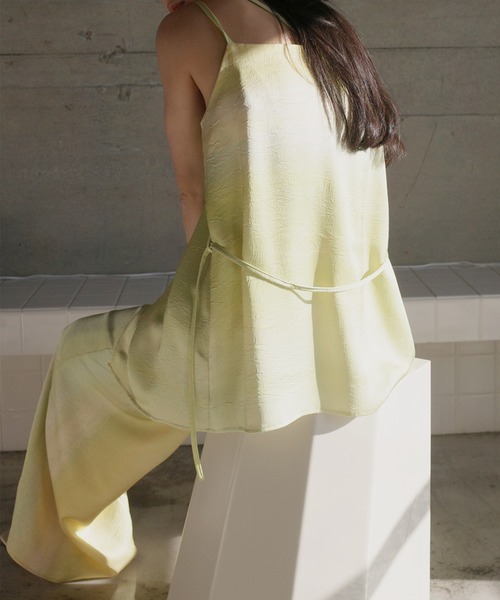 Ameri（アメリ）の「MEDI SPLIT TONE GRADATION SET UP（セットアップ・レディース・ブルー/ライム/ベージュ・SMALL/MEDIUM）」の7枚目の写真