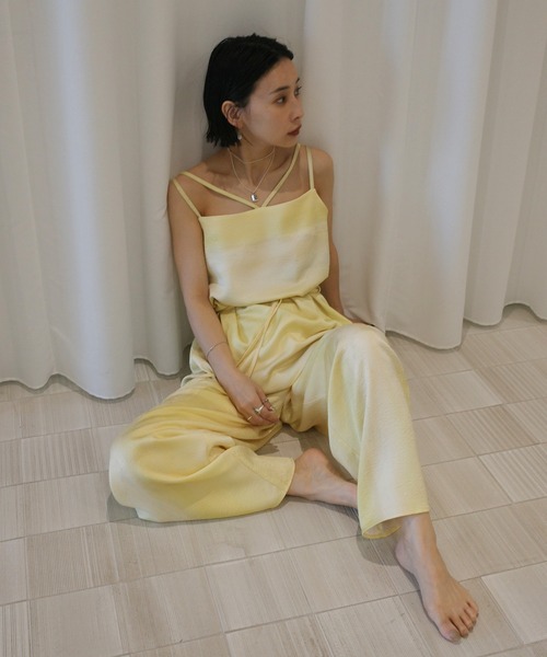 Ameri（アメリ）の「MEDI SPLIT TONE GRADATION SET UP（セットアップ・レディース・ブルー/ライム/ベージュ・SMALL/MEDIUM）」の13枚目の写真