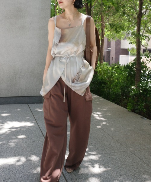 Ameri（アメリ）の「MEDI SPLIT TONE GRADATION SET UP（セットアップ・レディース・ブルー/ライム/ベージュ・SMALL/MEDIUM）」の17枚目の写真