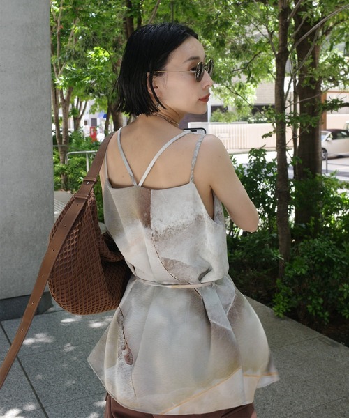 Ameri（アメリ）の「MEDI SPLIT TONE GRADATION SET UP（セットアップ・レディース・ブルー/ライム/ベージュ・SMALL/MEDIUM）」の22枚目の写真