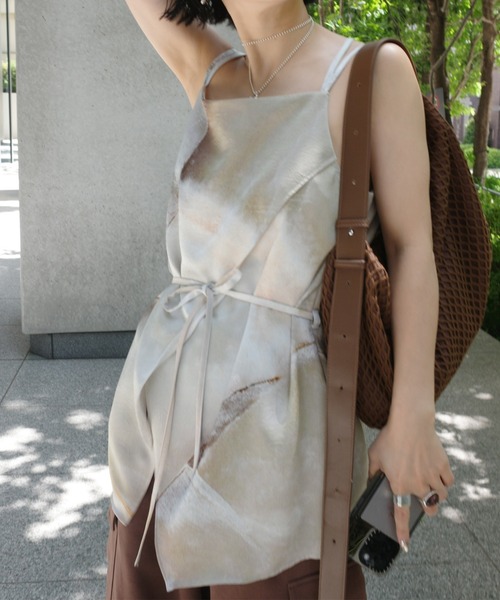 Ameri（アメリ）の「MEDI SPLIT TONE GRADATION SET UP（セットアップ・レディース・ブルー/ライム/ベージュ・SMALL/MEDIUM）」の19枚目の写真