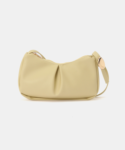 B.C STOCK（ベーセーストック）の「ギャザーデザインバッグ（ショルダーバッグ・レディース・ブラック/イエロー/ブラウン・FREE）」の3枚目の写真