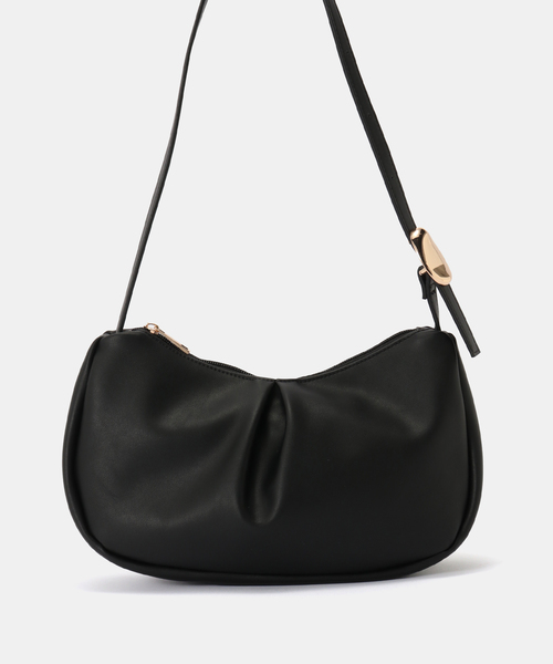 B.C STOCK（ベーセーストック）の「ギャザーデザインバッグ（ショルダーバッグ・レディース・ブラック/イエロー/ブラウン・FREE）」の5枚目の写真